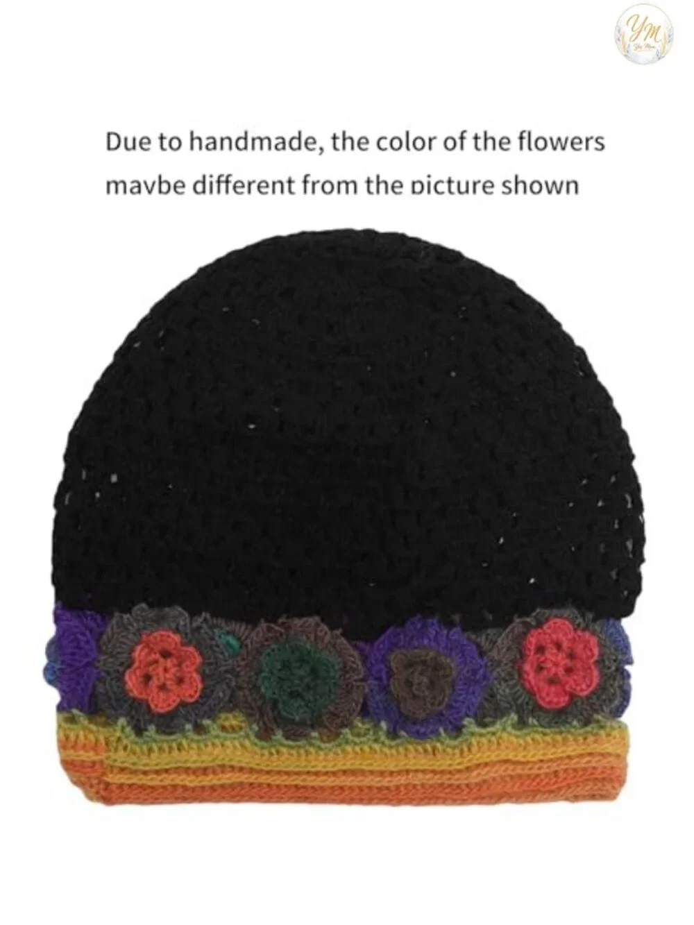 Women's Handmade Crochet Slouchy Beanie Hat Cotton Knit Skull Cap Lightweight